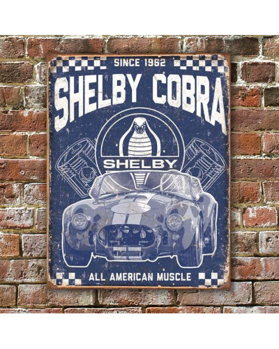 Plechová ceduľa Shelby - American Muscle 40 cm x 32 cm w
