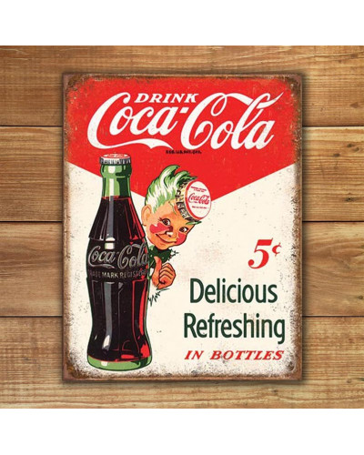 Plechová ceduľa Coca Cola - Sprite Boy 5 Cents 32cm x 40 cm w