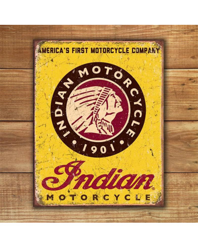 Plechová ceduľa Indian Motorcycles Since 1901 40 cm x 32 cm w