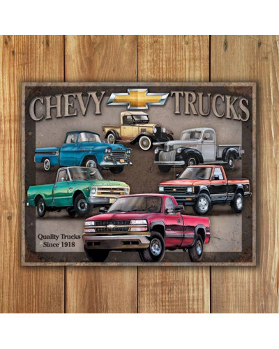 Plechová ceduľa Chevy Trucks Tribute 40 cm x 32 cm w