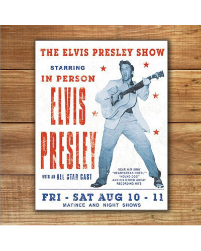 Plechová ceduľa Elvis Presley Show 40 cm x 32 cm w
