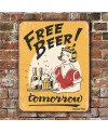 Plechová cedule Moore - Free Beer 40 cm x 32 cm w