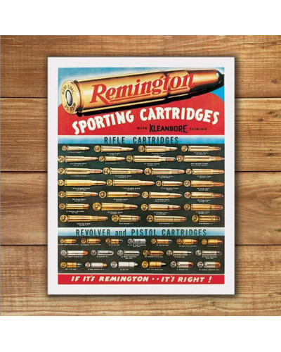 Plechová ceduľa Remington Cartridges 32 cm x 40 cm w