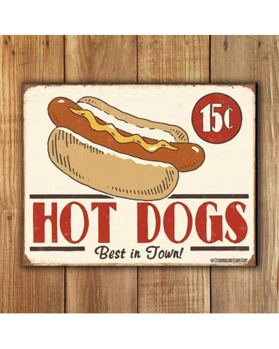 Plechová ceduľa Schonberg - Hot Dog 40 cm x 32 cm w