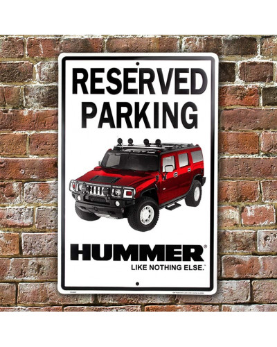 Plechová cedule Hummer Parking 30 cm x 45 cm
