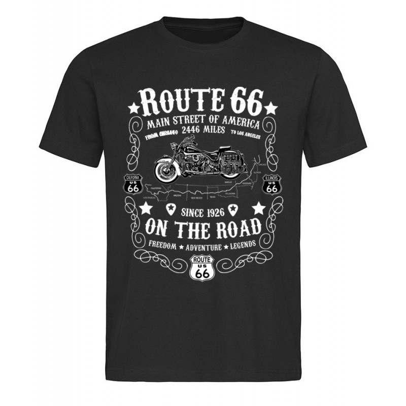 Pánské tričko Route 66 On The Road černé