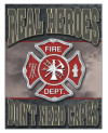 Plechová cedule Real Heroes - Firemen 40 cm x 32 cm
