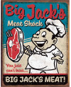Plechová cedule Big Jacks Meats 40 cm x 32 cm