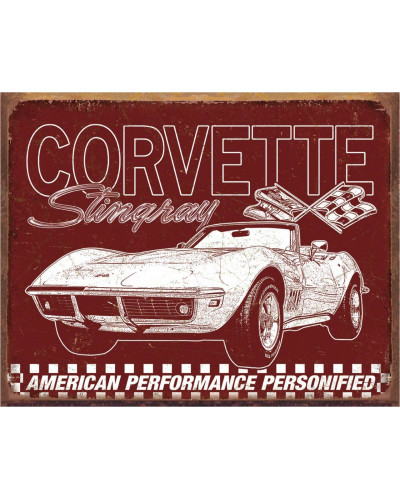 Plechová ceduľa Corvette - 69 Stingray 40 cm x 32 cm 2