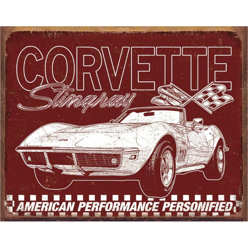 Plechová ceduľa Corvette - 69 Stingray 40 cm x 32 cm 2