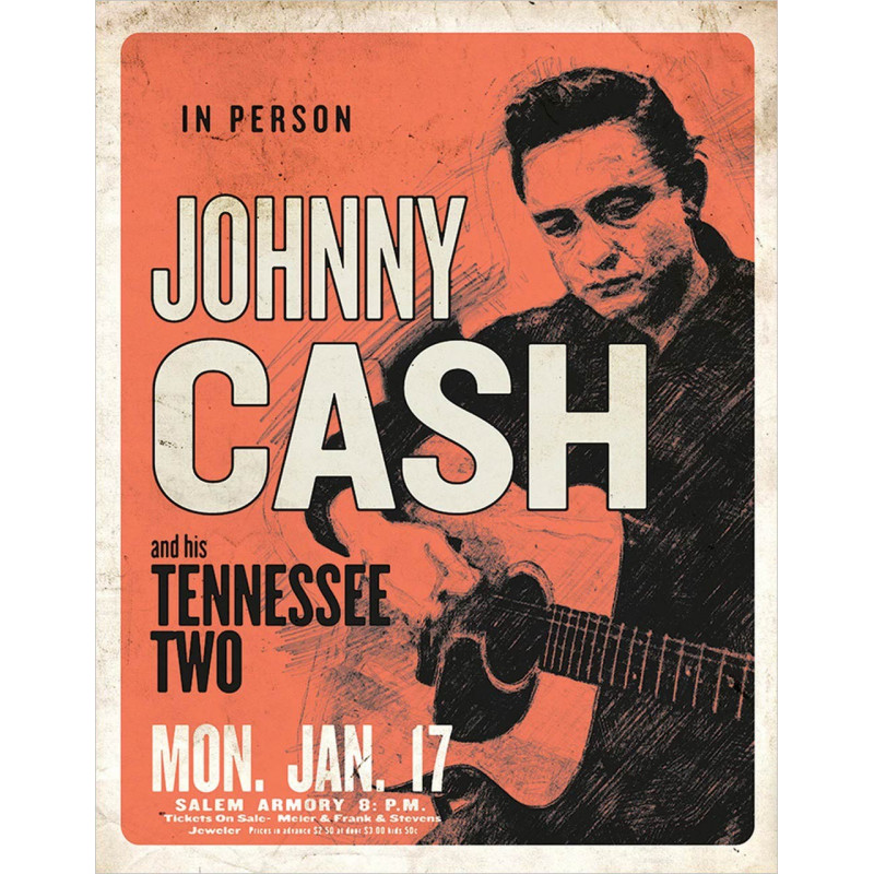 Plechová ceduľa Johnny Cash and his Tennessee Two 32cm x 40cm x