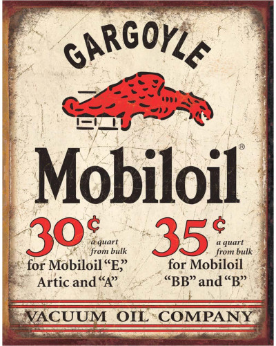 Plechová ceduľa Mobiloil Gargoyle 40 x 32 cm x