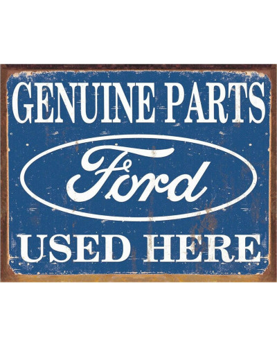 Plechová ceduľa Ford Parts Used Here 40 cm x 32 cm