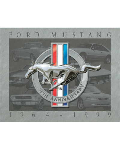 Plechová ceduľa Mustang 35th Anniversary 32cm x 40cm