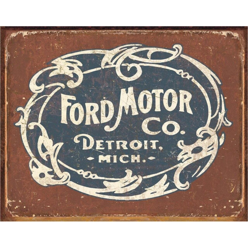 Plechová ceduľa Ford - Historic Logo 32cm x 40 cm