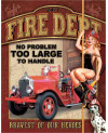 Plechová cedule Fire Dept - No Problem 40 cm x 32 cm