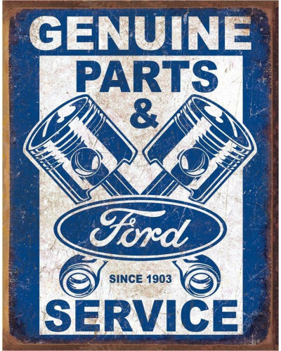 Plechová ceduľa Ford Service - Pistons 40 cm x 32 cm