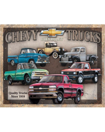 Plechová ceduľa Chevy Trucks Tribute 40 cm x 32 cm