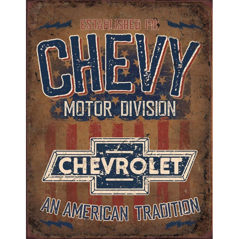 Plechová ceduľa Chevy - American Tradition 40 cm x 32 cm x