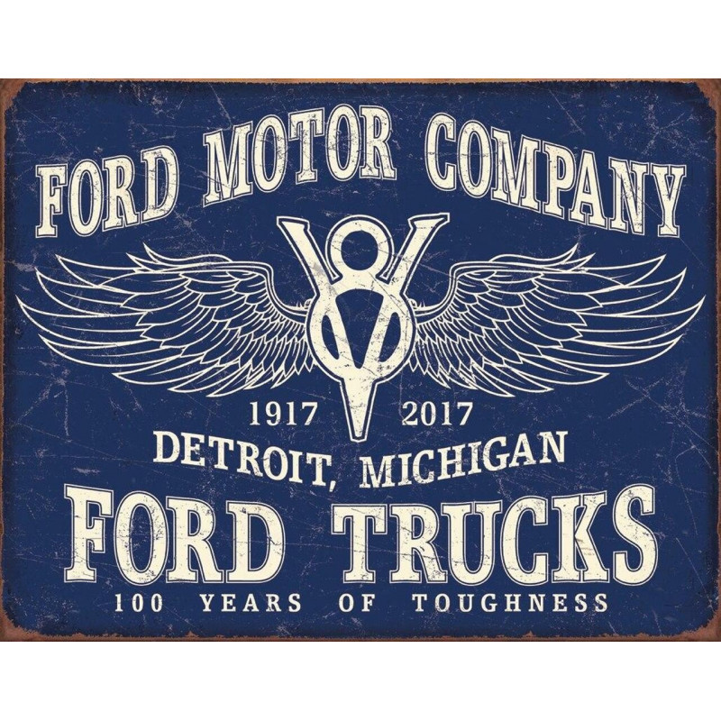 Plechová ceduľa Ford Trucks 100 years