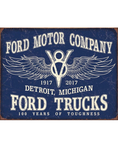 Plechová ceduľa Ford Trucks 100 years