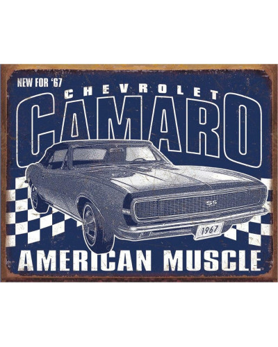 Plechová ceduľa Camaro - 1967 Muscle 40 cm x 32 cm
