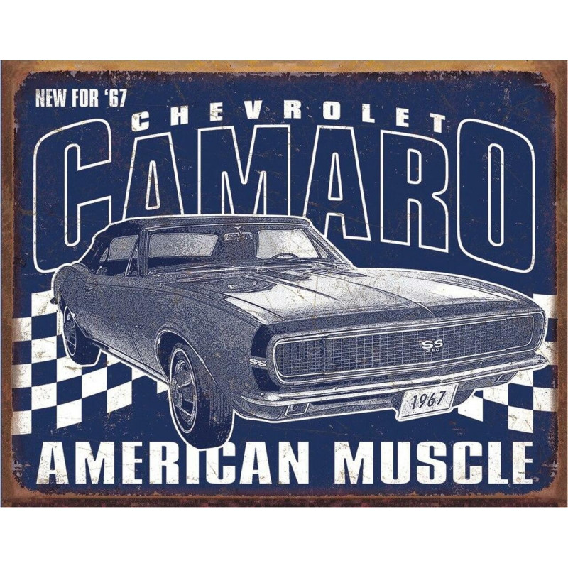 Plechová ceduľa Camaro - 1967 Muscle 40 cm x 32 cm