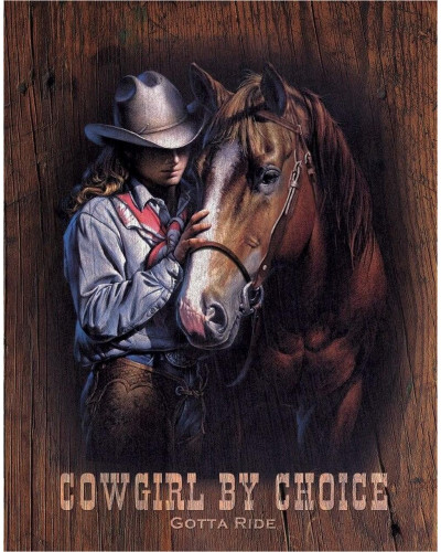Plechová ceduľa Cowgirl by Choice 40 cm x 32 cm