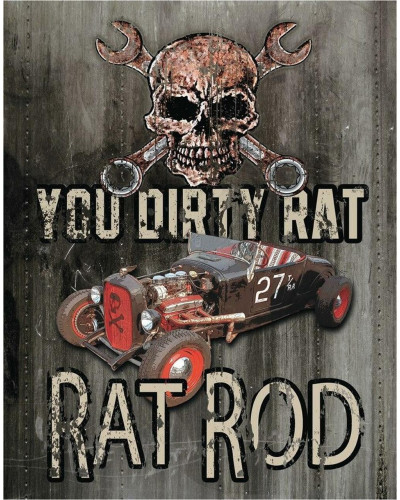 Plechová cedule Legends - Dirty Rat 40 cm x 32 cm