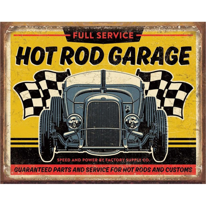 Plechová ceduľa Hot Rod Garage - 32 Rod 40 cm x 32 cm