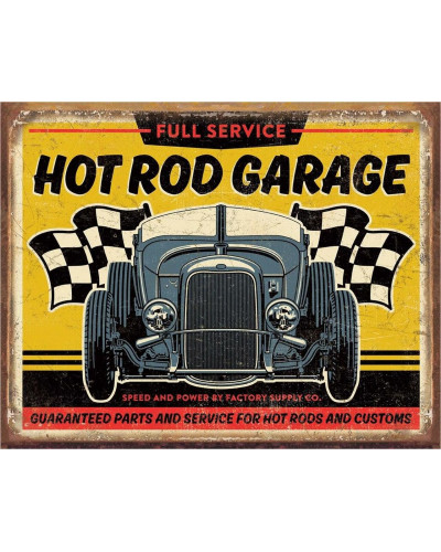 Plechová ceduľa Hot Rod Garage - 32 Rod 40 cm x 32 cm