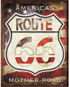Plechová cedule Rt. 66 - Americas Road 32 cm x 40 cm