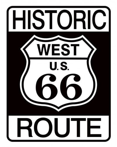 Plechová ceduľa Historic Route 66 32 cm x 40 cm