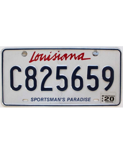Americká ŠPZ Louisiana Sportsmans Paradise