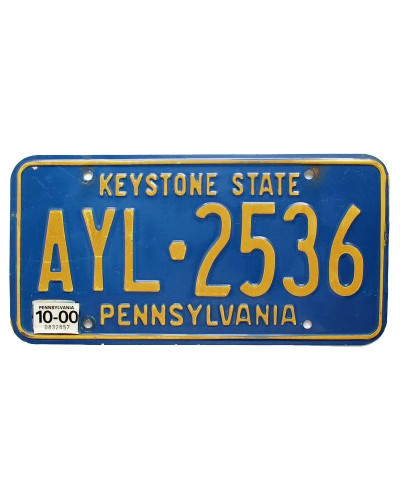 Americká SPZ Pennsylvania Keystone State AYL 2536