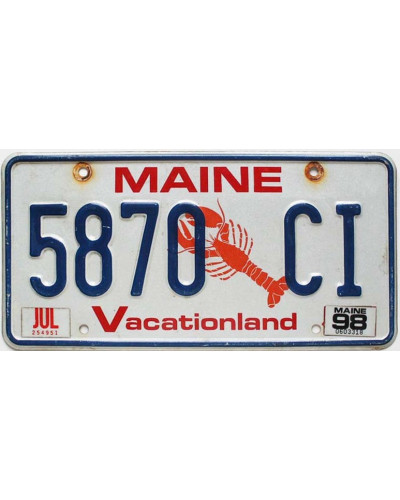 Americká SPZ Maine Lobster Vacationland