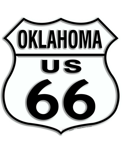 Plechová ceduľa Route 66 Oklahoma Shield 30cm x 30cm