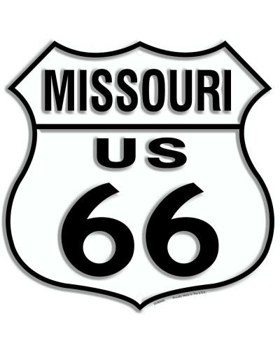 Plechová ceduľa Route 66 Missouri Shield 30cm x 30cm