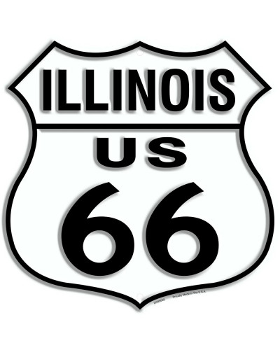 Plechová ceduľa Route 66 Illinois Shield 30cm x 30cm n