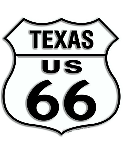 Plechová cedule Route 66 Texas Shield 30cm x 30 cm n