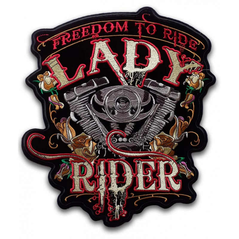 Moto nášivka BS Lady Rider XXL na chrbát