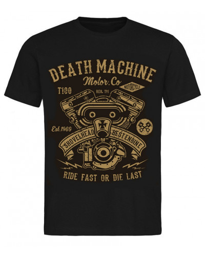 Pánske tričko Death Machine Shovelhead čierne