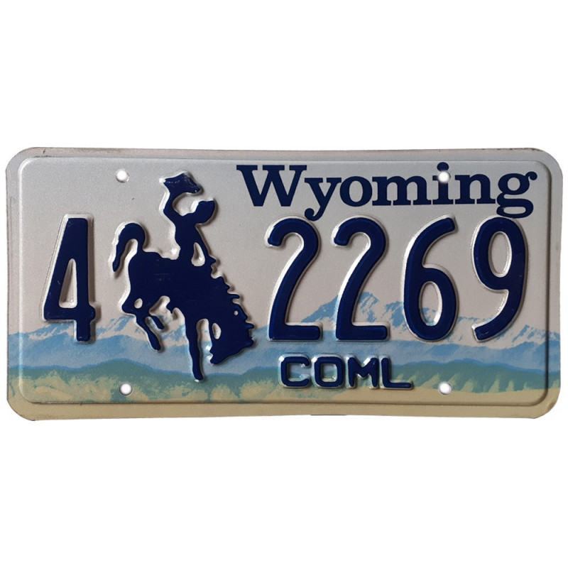 Americká SPZ Wyoming Blue Mountains coml.