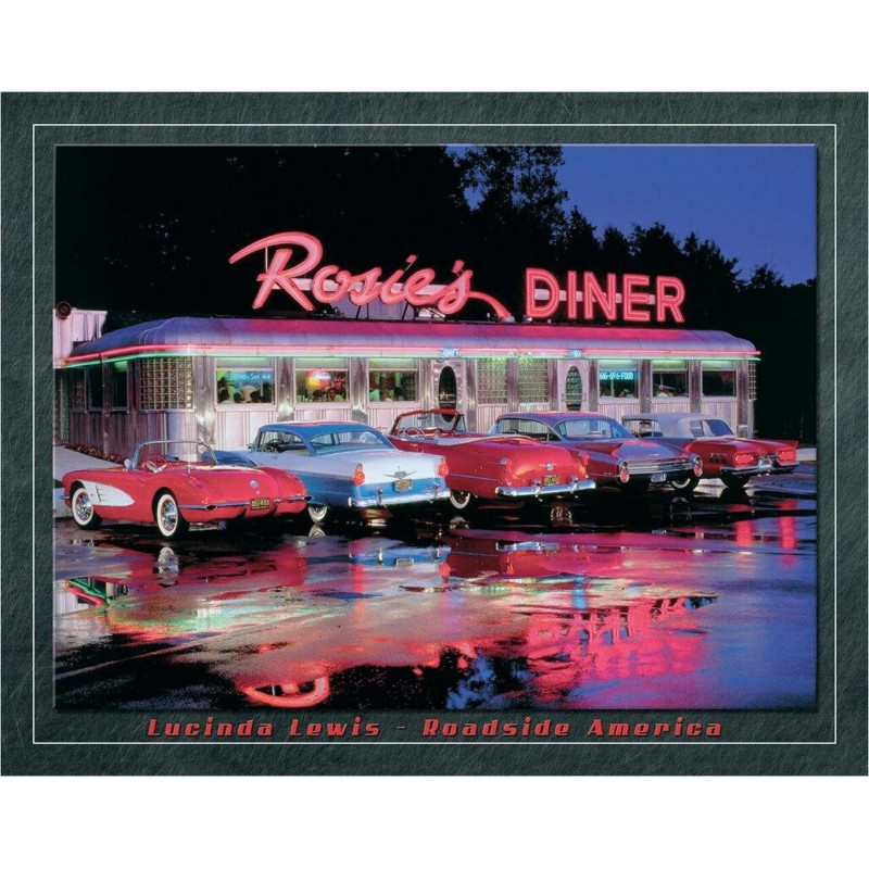 Plechová ceduľa Lewis- Rosies Diner 32 cm x 40 cm