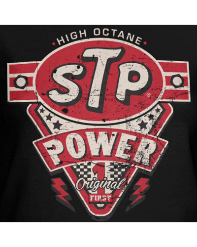 Pánské tričko STP High Octane Power čierne detail