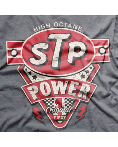 Pánské tričko STP High Octane Power sivé detail