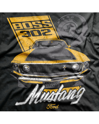 Pánské tričko Ford Mustang Boss 302 detail