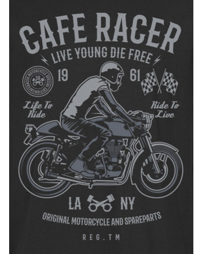 Pánske tričko Cafe Racer 1961 čierne det.