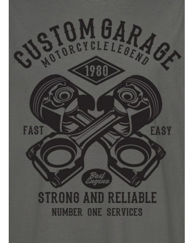 Pánske tričko Custom Garage sivé det.
