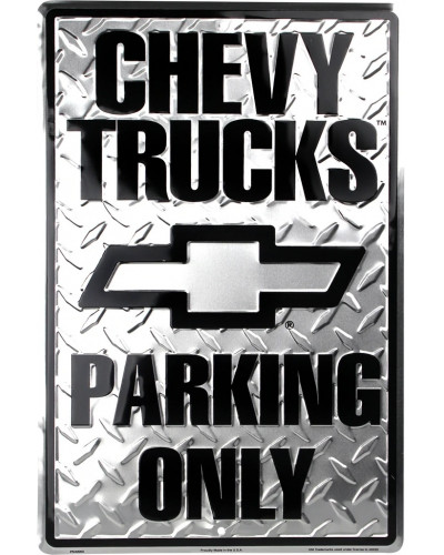 Plechová ceduľa Chevy Trucks Parking 30 cm x 45 cm